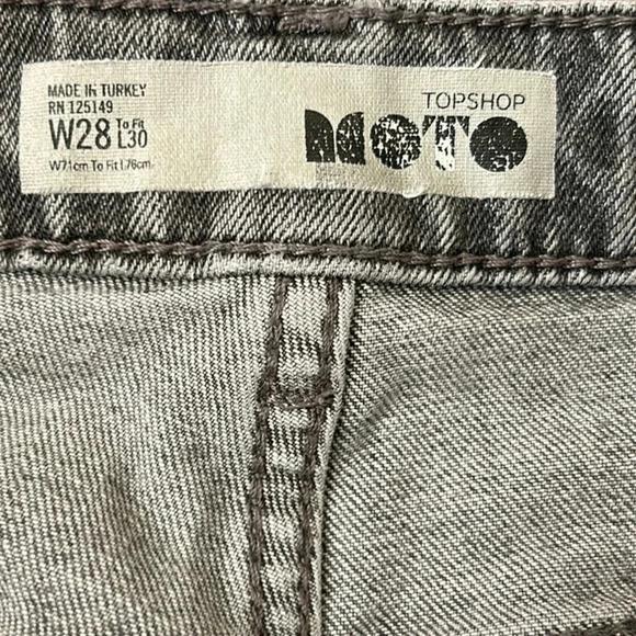Topshop Moto Raw Hem Straight Jeans Size 28 - Picture 6 of 9